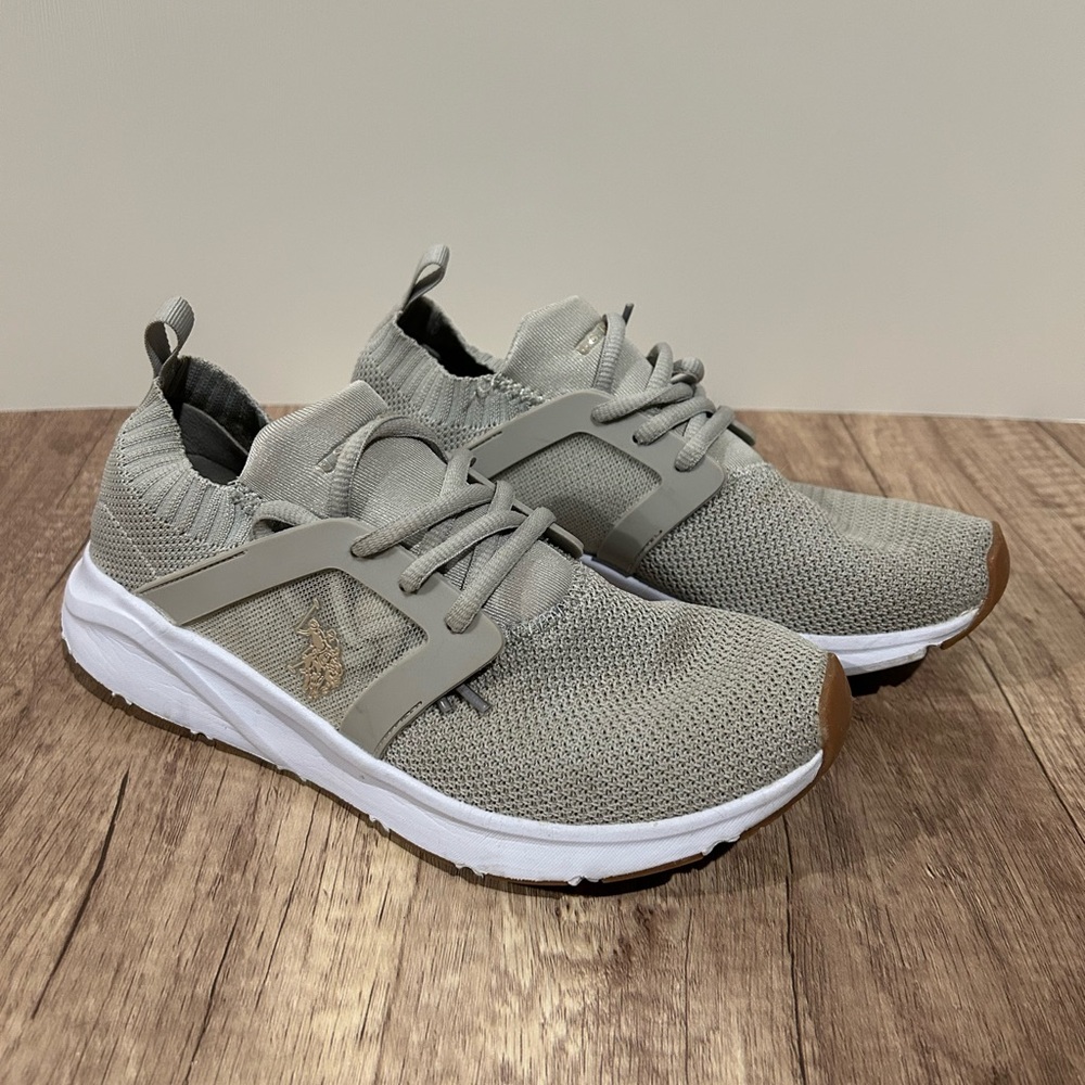 Polo by Ralph Lauren Gray Knit Sneakers